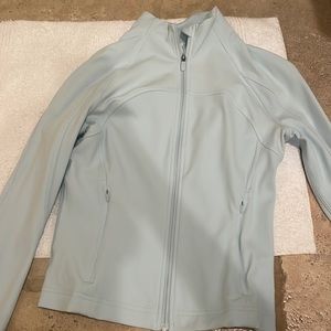 Cropped powder blue define jacket